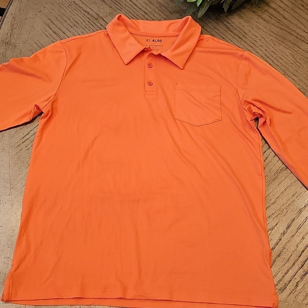 Orange Long Sleeve Polo Shirt Size XL Boys NWOT 01. ALGO